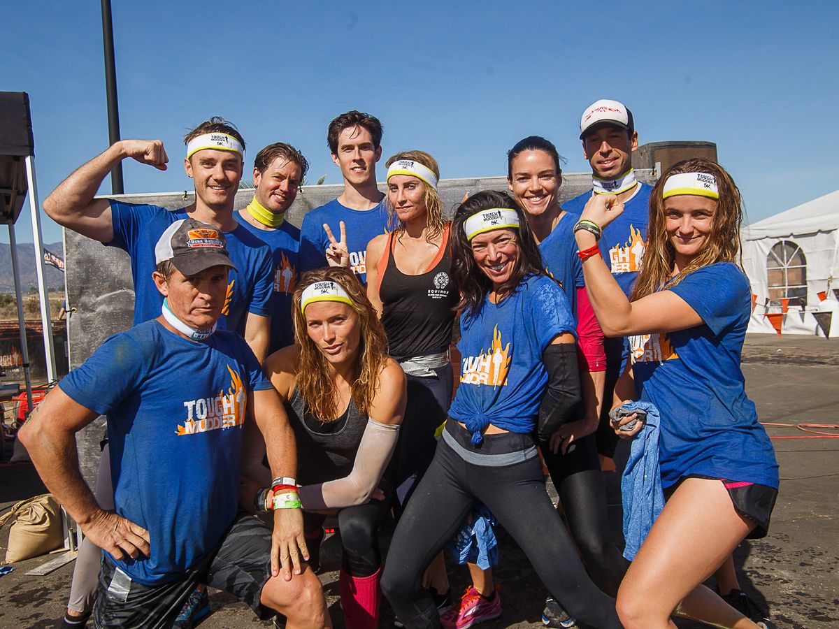 A team of participants posing for a photo